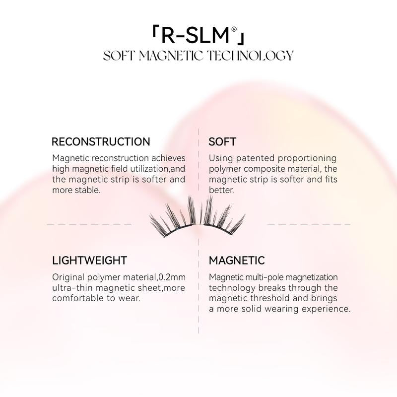Soft Magnetic Eyelashes All-in-One Box, Reusable, Glue-Free, Waterproof, Lightweight, Natural Style Makeup Cosmetic(副本)