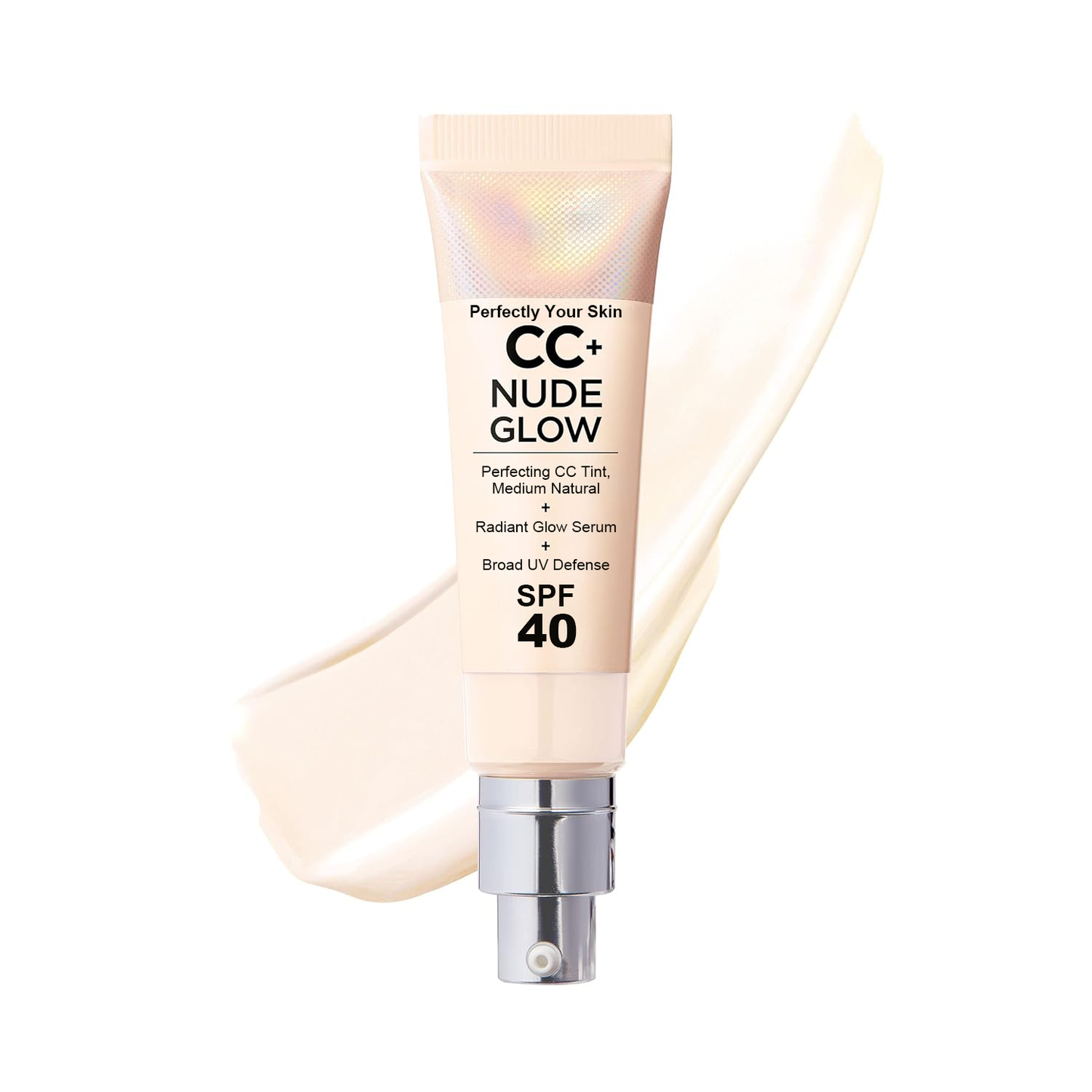 Cosmetics Your Skin But Better CC+ Nude Glow SPF40 w/ Luxe Brush Foundation Makeup Sunscreen Base Coverage Niacinamide