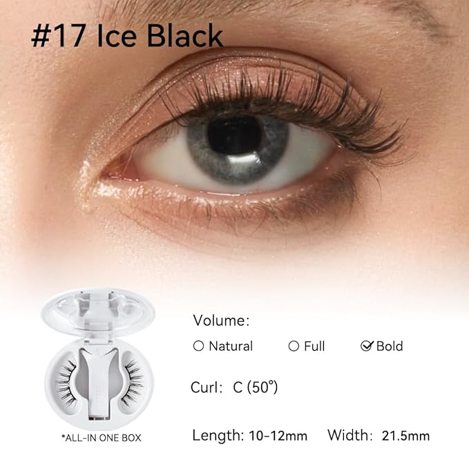 Soft Magnetic Eyelashes All-in-One Box, Reusable, Glue-Free, Waterproof, Lightweight, Natural Style Makeup Cosmetic（副本）