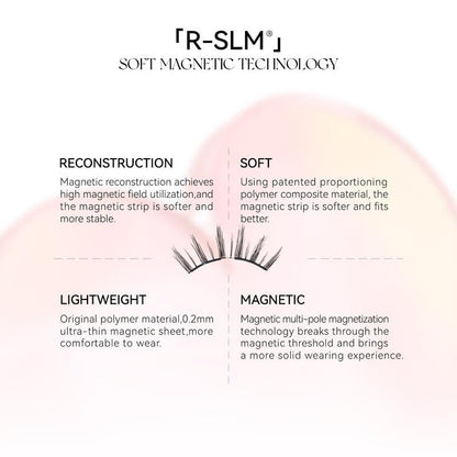 Soft Magnetic Eyelashes All-in-One Box, Reusable, Glue-Free, Waterproof, Lightweight, Natural Style Makeup Cosmetic（副本）