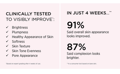 Cosmetics Your Skin But Better CC+ Nude Glow SPF40 w/ Luxe Brush Foundation Makeup Sunscreen Base Coverage Niacinamide