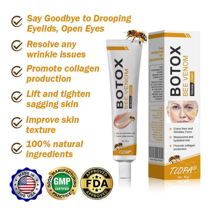 (Made and Shipped from USA) 🧑‍⚕️TLOPA® Botox Bee Venom Wrinkle Removal Cream- LAST DAY 70% OFF🔥