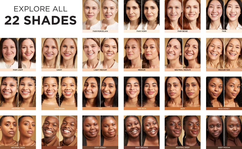 Cosmetics Your Skin But Better CC+ Nude Glow SPF40 w/ Luxe Brush Foundation Makeup Sunscreen Base Coverage Niacinamide