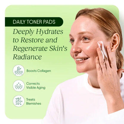 Korean Skincare Anti-Aging, Dark Spot & Wrinkle Minimizing Toner Pads - Hydrating with Snail Mucin, Centella Asiatica, Niacinamide, Peptides - For Polished & Youthful Skin - 100 Count